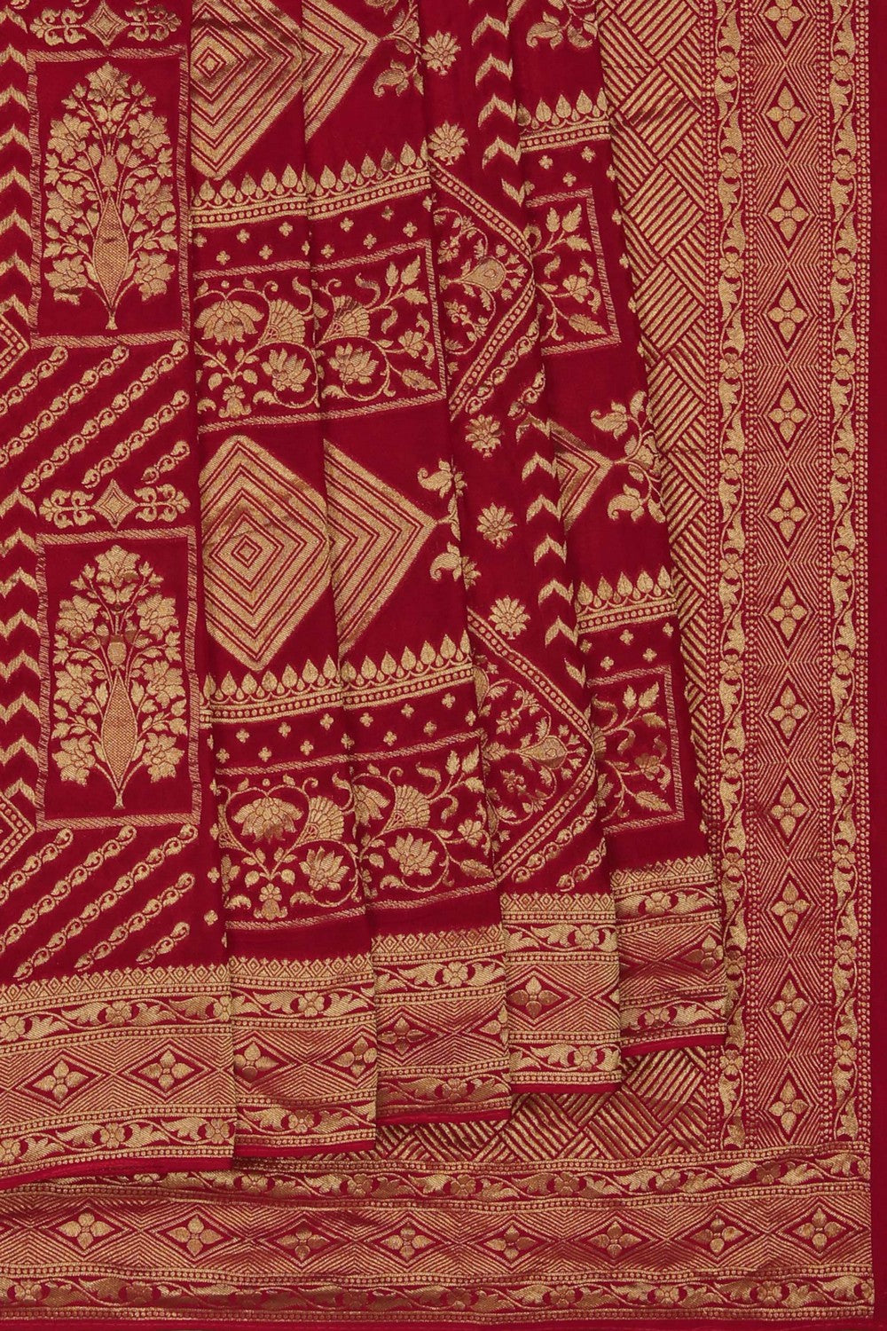 Image of Red Georgette Saree