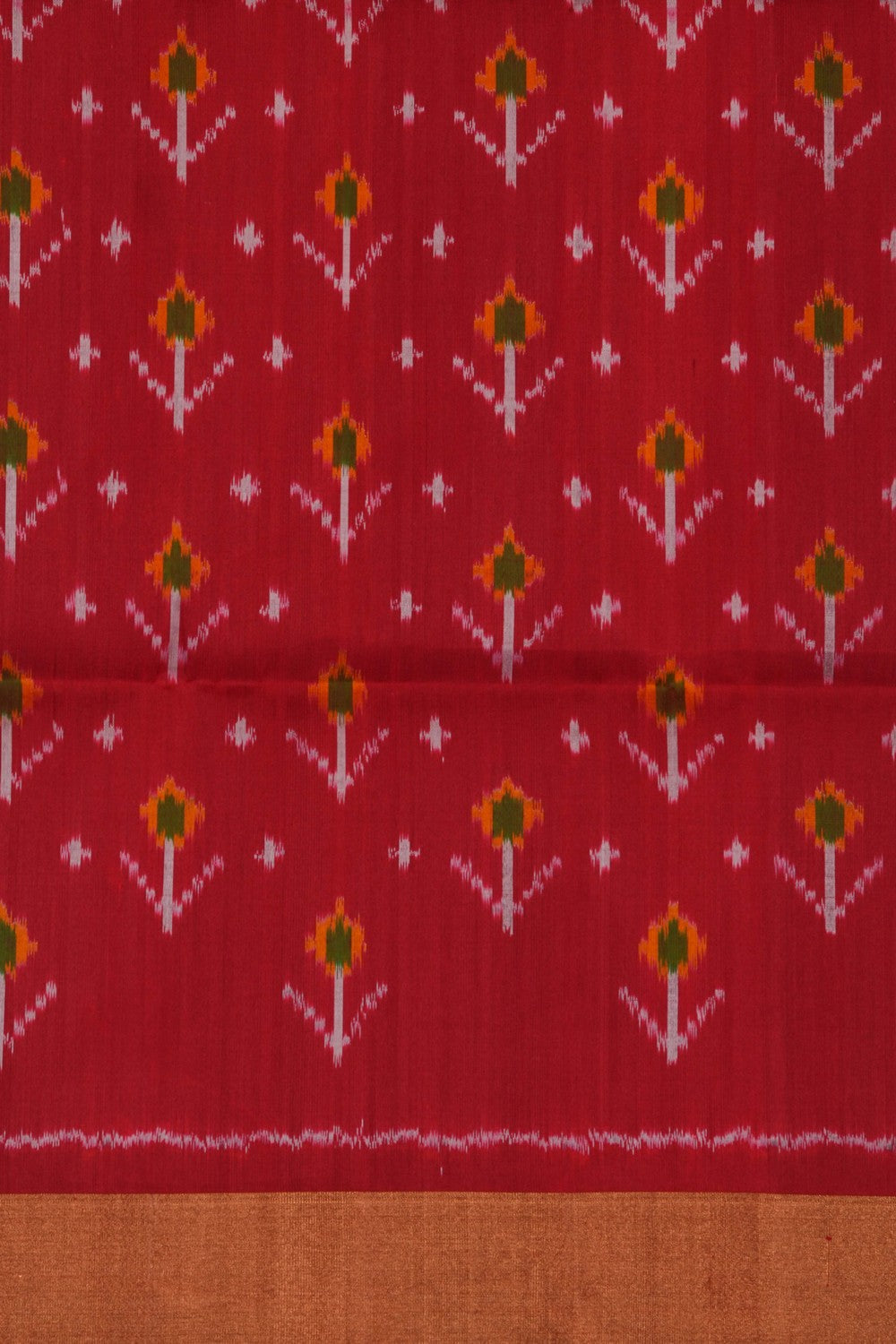 Image of Mustard Dupion Silk Saree