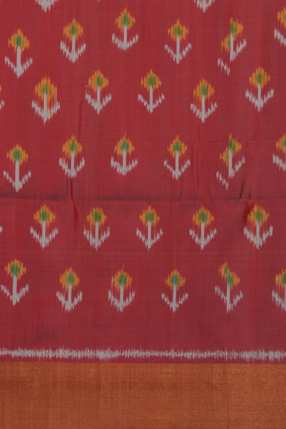 Image of Green Dupion Silk Saree