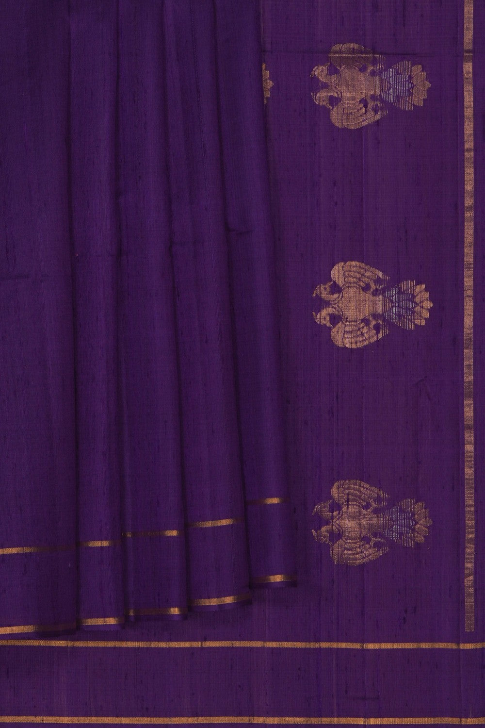 Image of Purple Desi Tussar Silk Saree