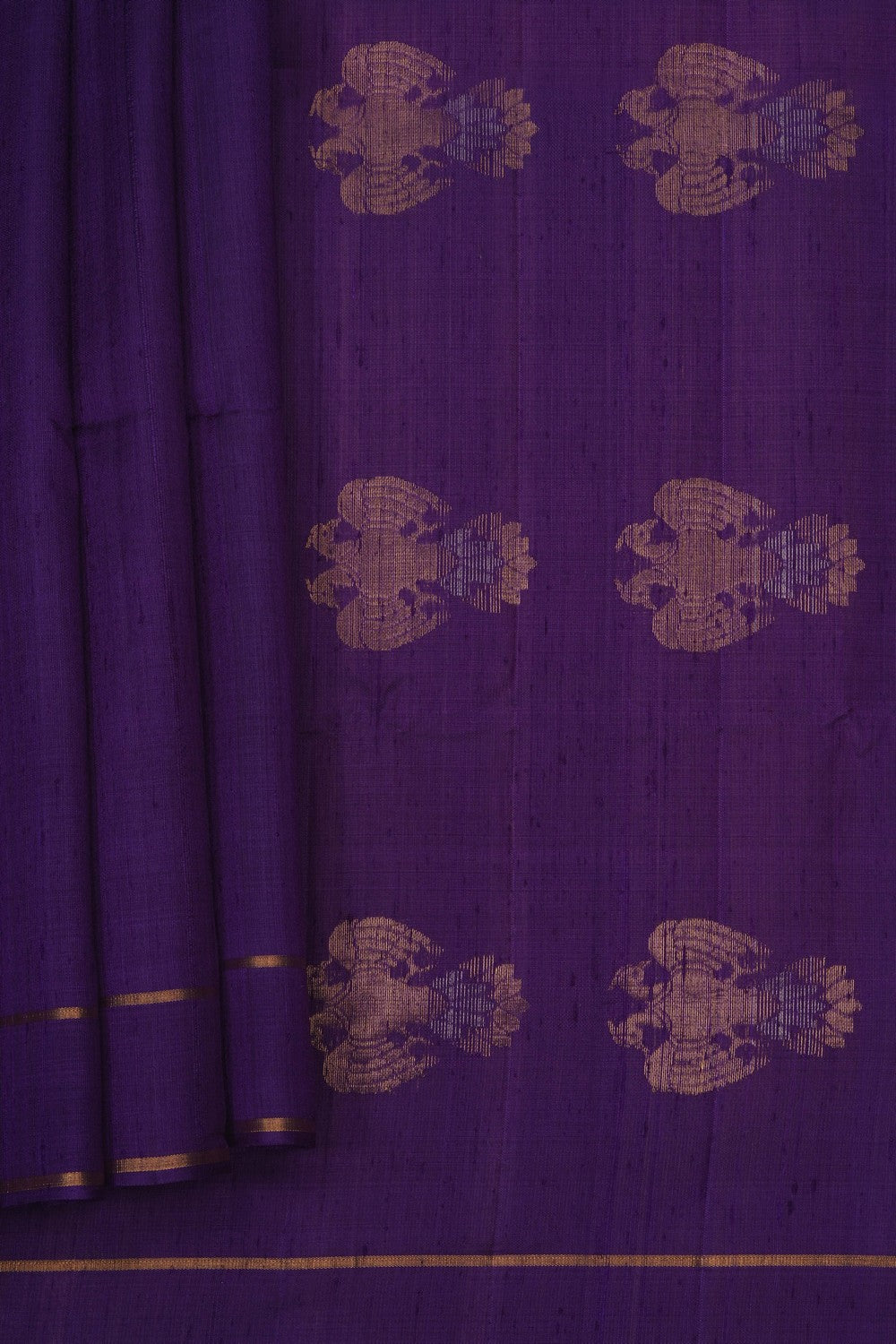 Image of Purple Desi Tussar Silk Saree