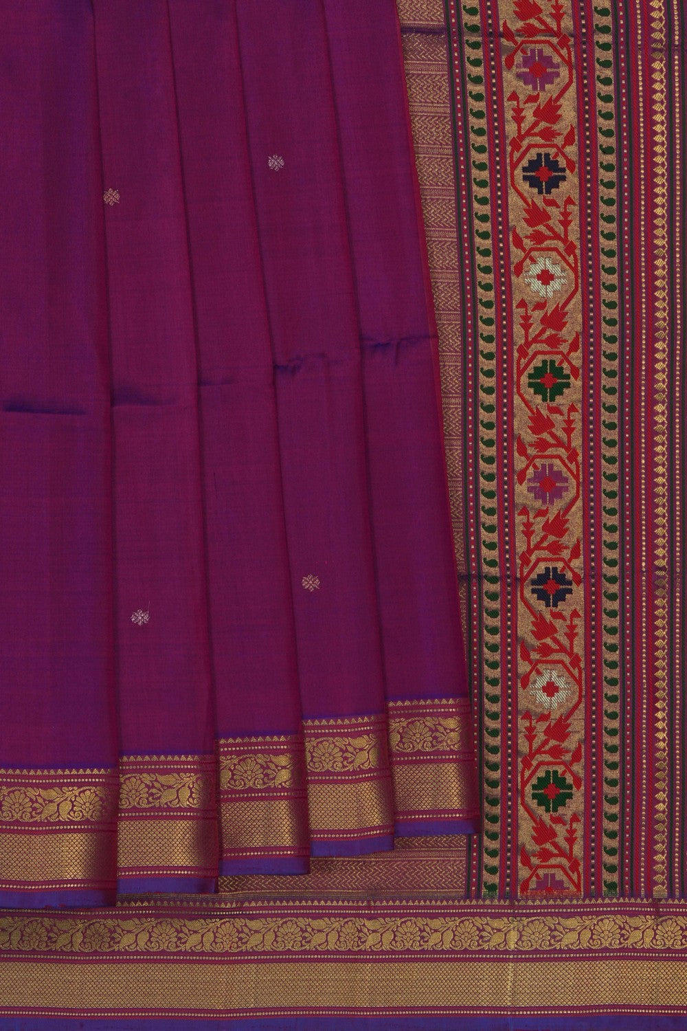 Image of Magenta South Silk Saree