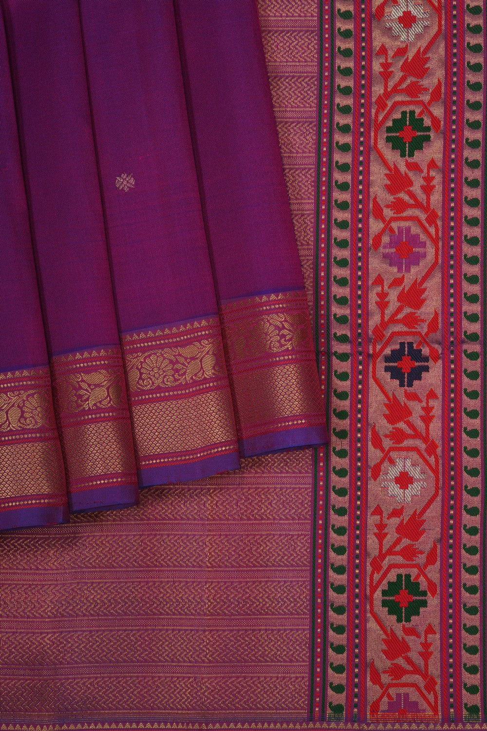 Image of Magenta South Silk Saree