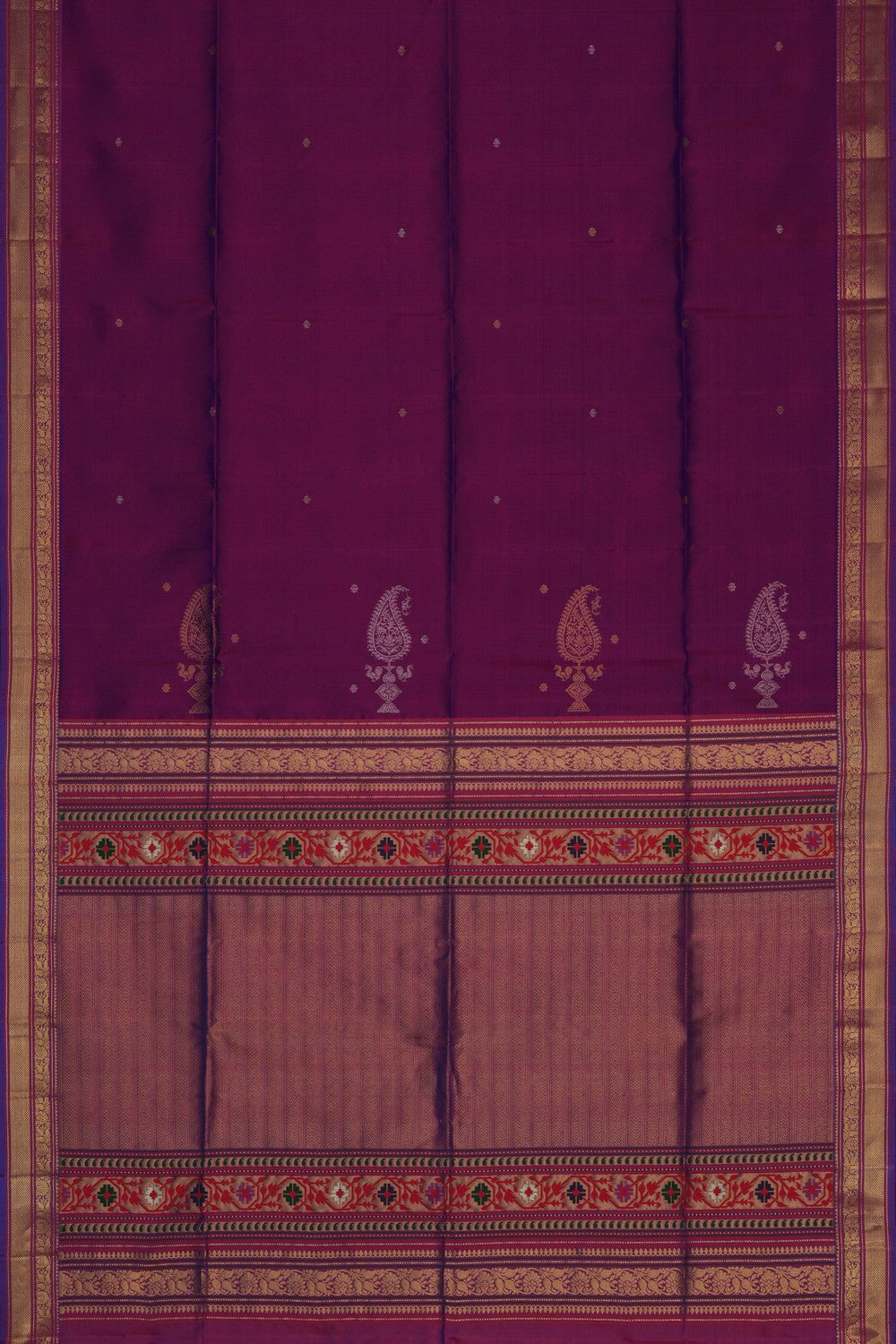 Image of Magenta South Silk Saree