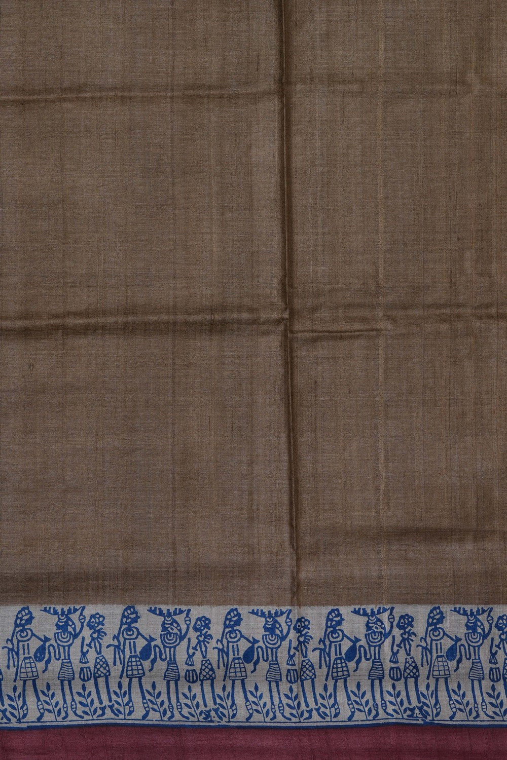 Image of Off-White Desi Tussar Silk Saree