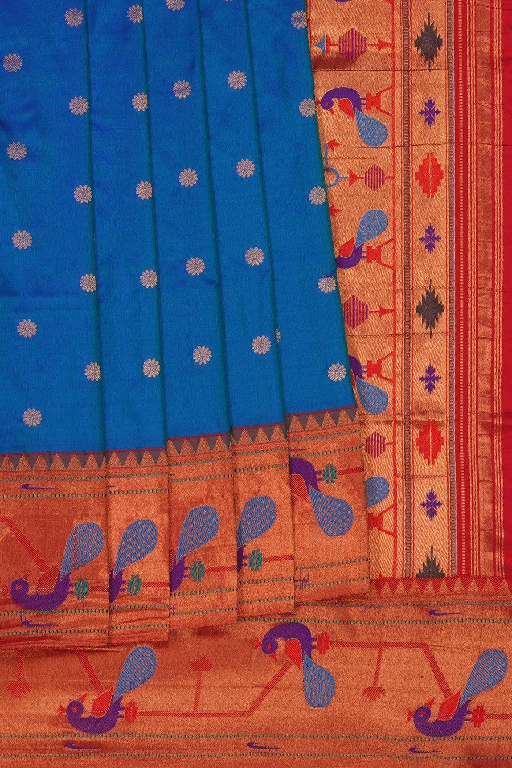 Image of Blue Paithani Silk Saree