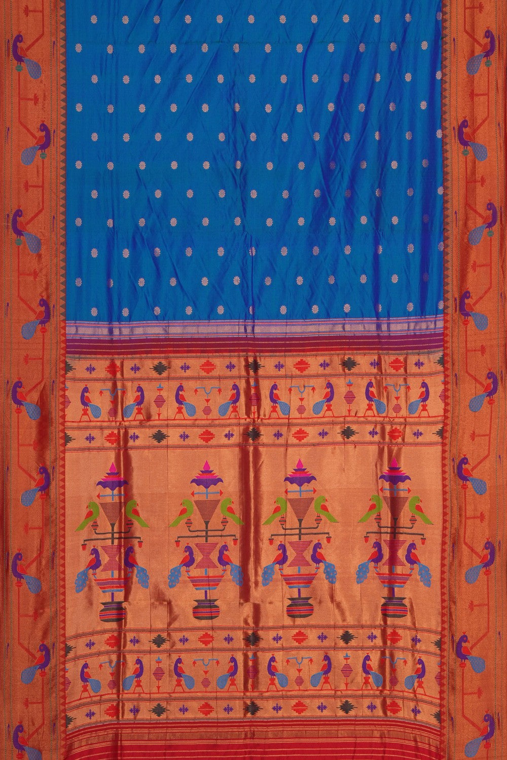 Image of Blue Paithani Silk Saree