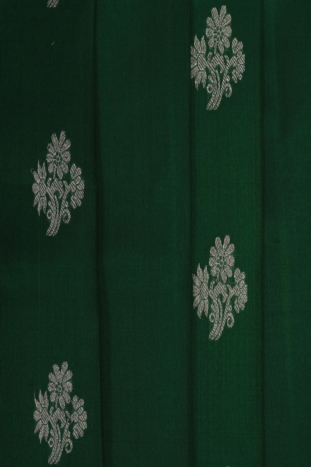 Image of Bottle Green Venkatagiri Silk Saree