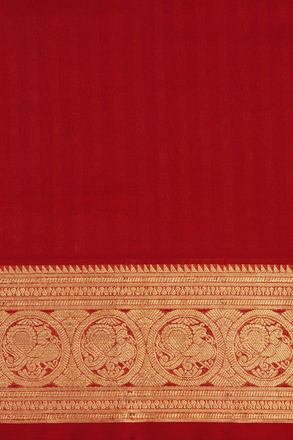 Image of Red Venkatagiri Silk Saree