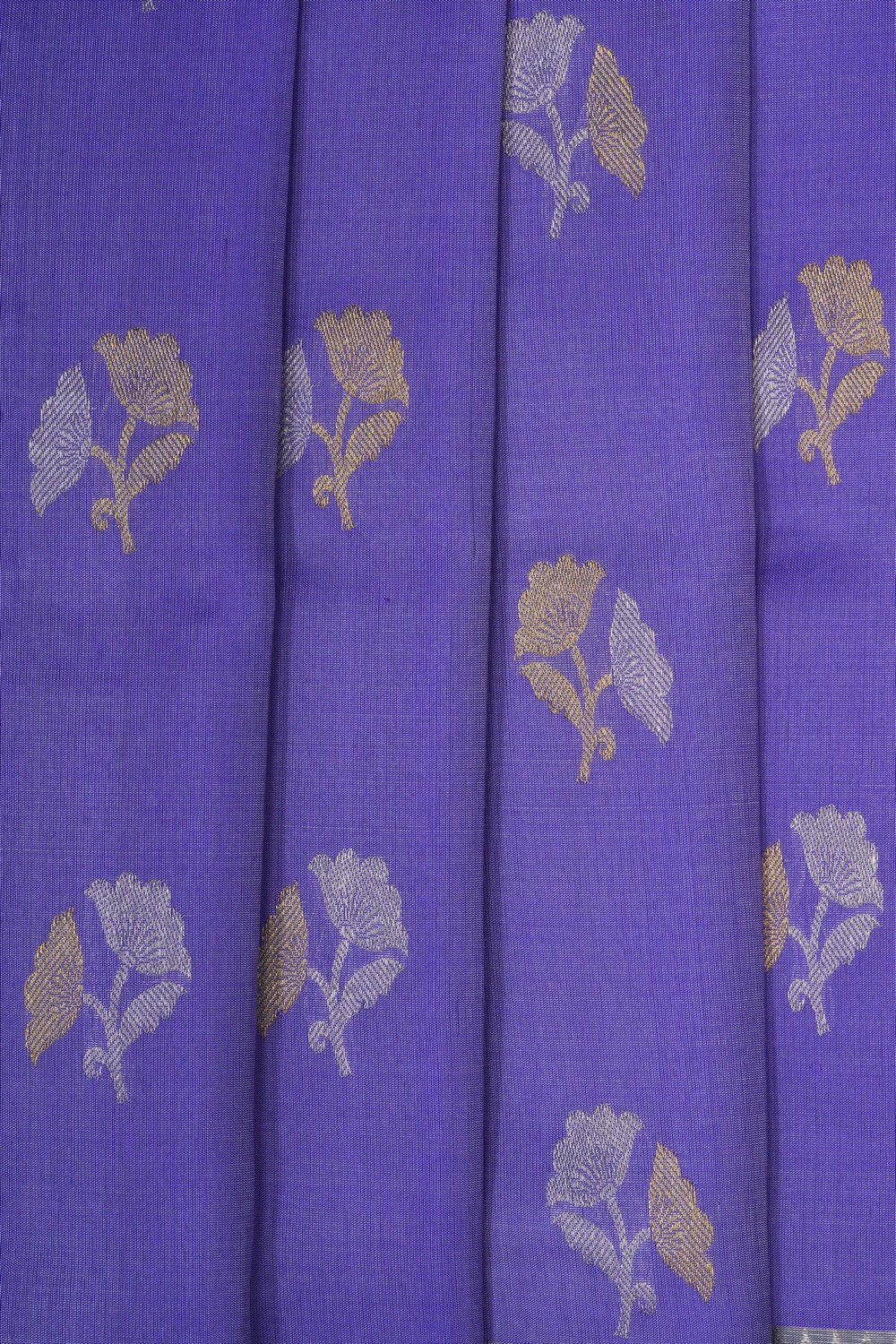 Image of Purple Venkatagiri Silk Saree