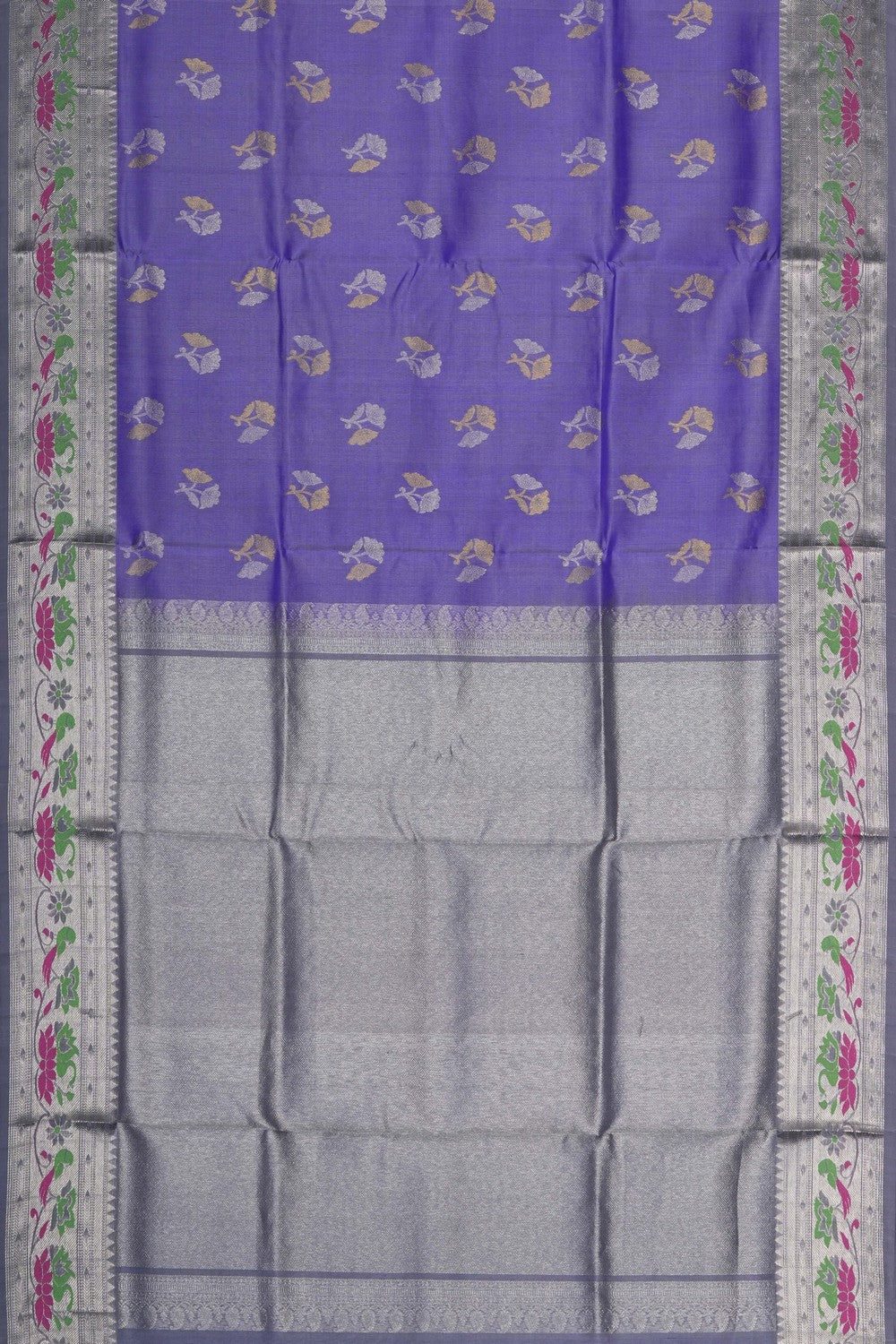 Image of Purple Venkatagiri Silk Saree