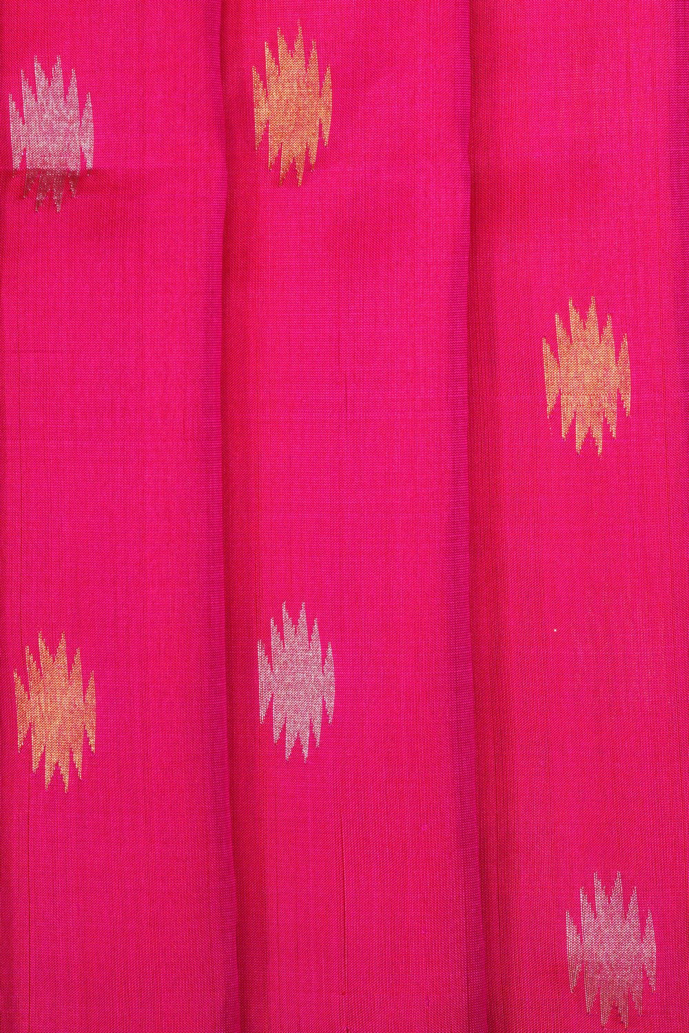 Image of Fuchsia-Pink Venkatagiri Silk Saree