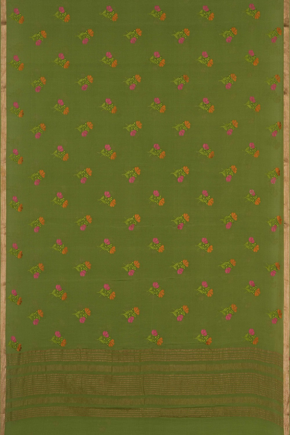 Image of Crepe Silk Embroidery Saree