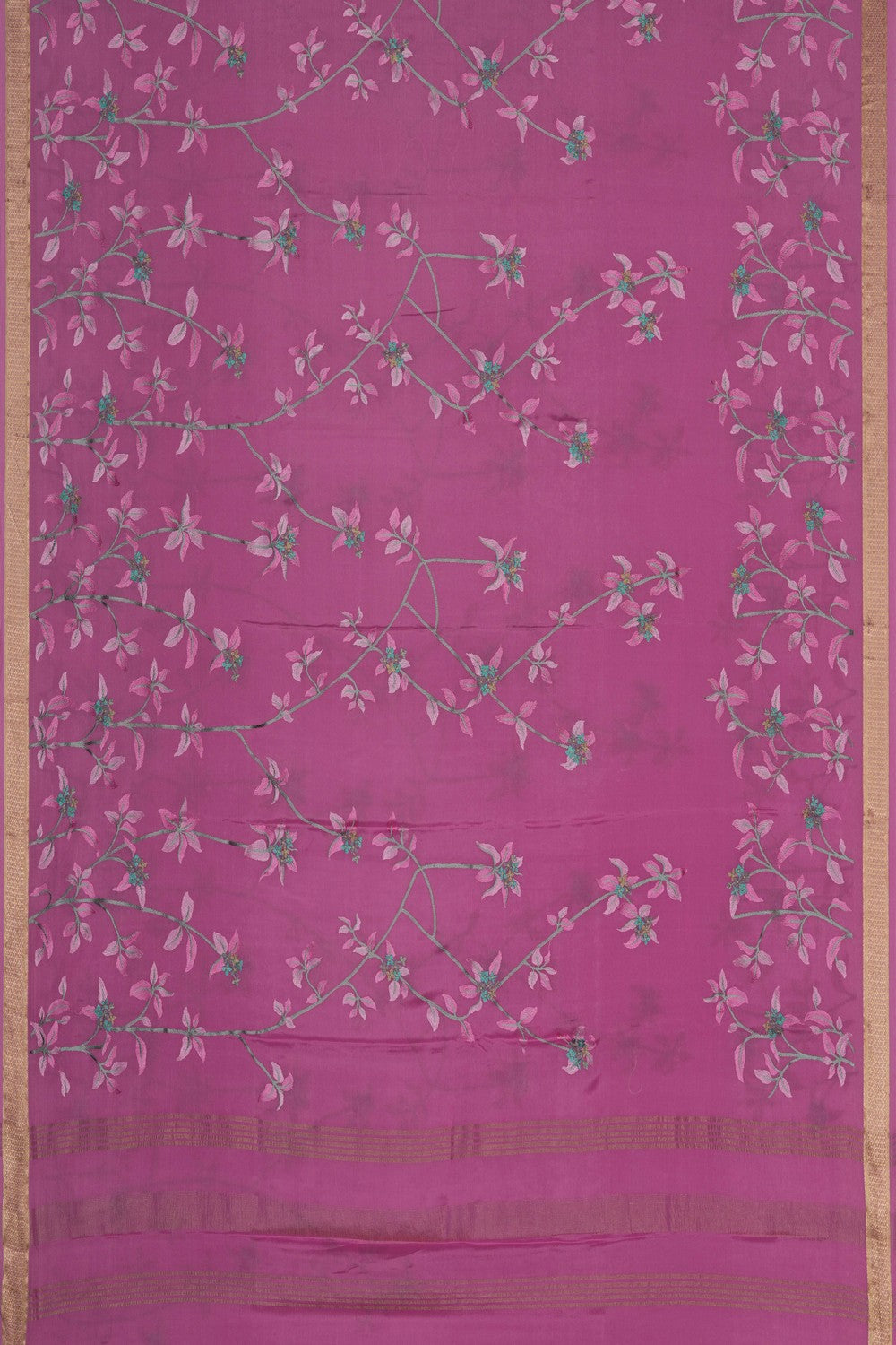 Image of Crepe Silk Embroidery Saree