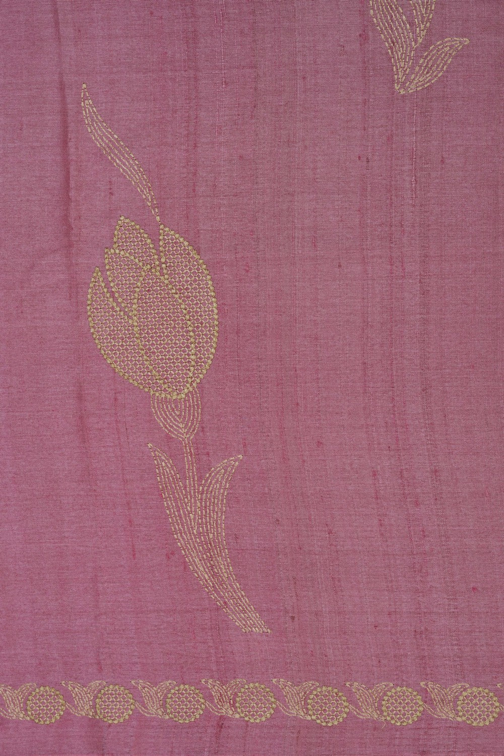 Image of Desi Tussar Silk Embroidery Saree
