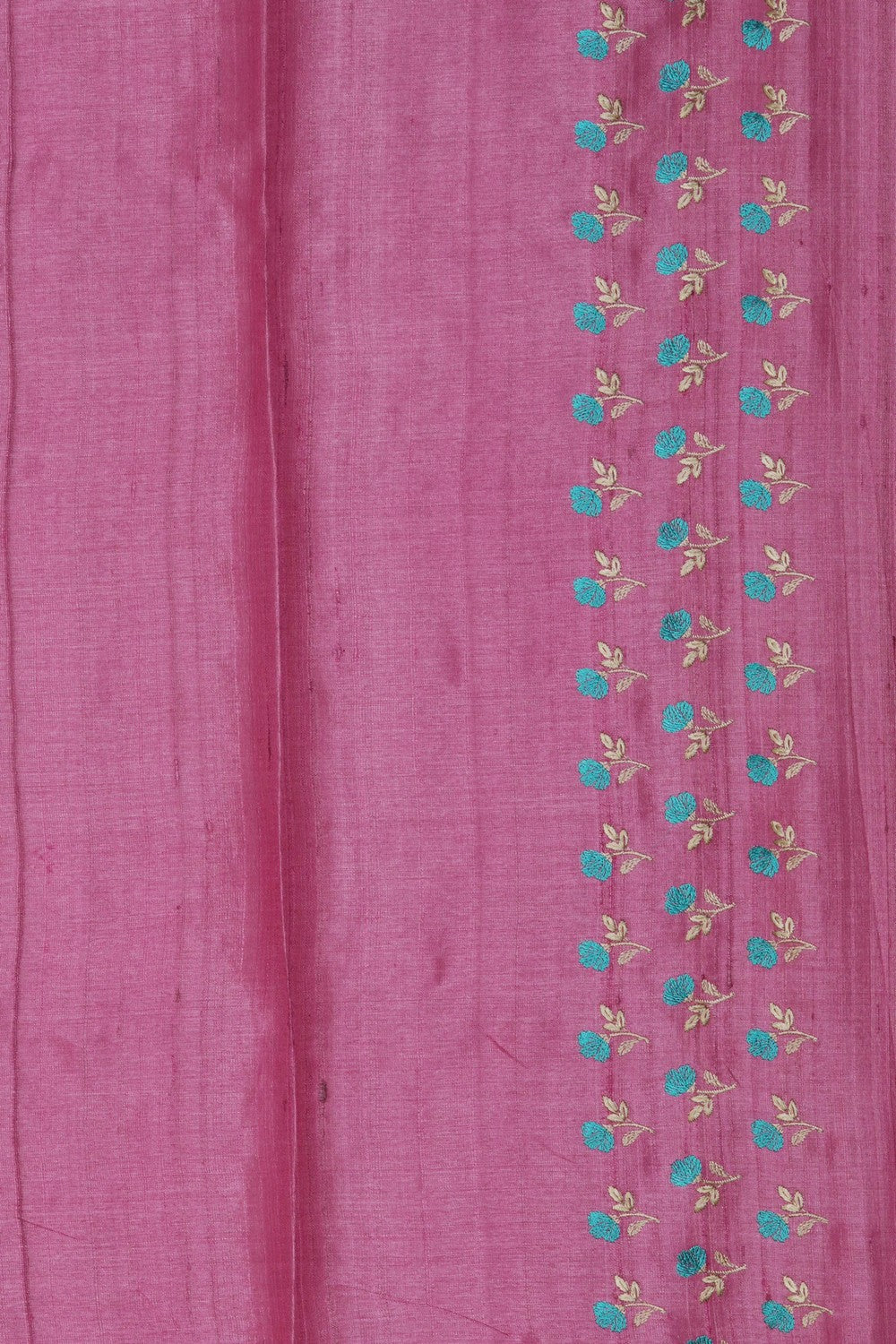 Image of Desi Tussar Silk Embroidery Saree