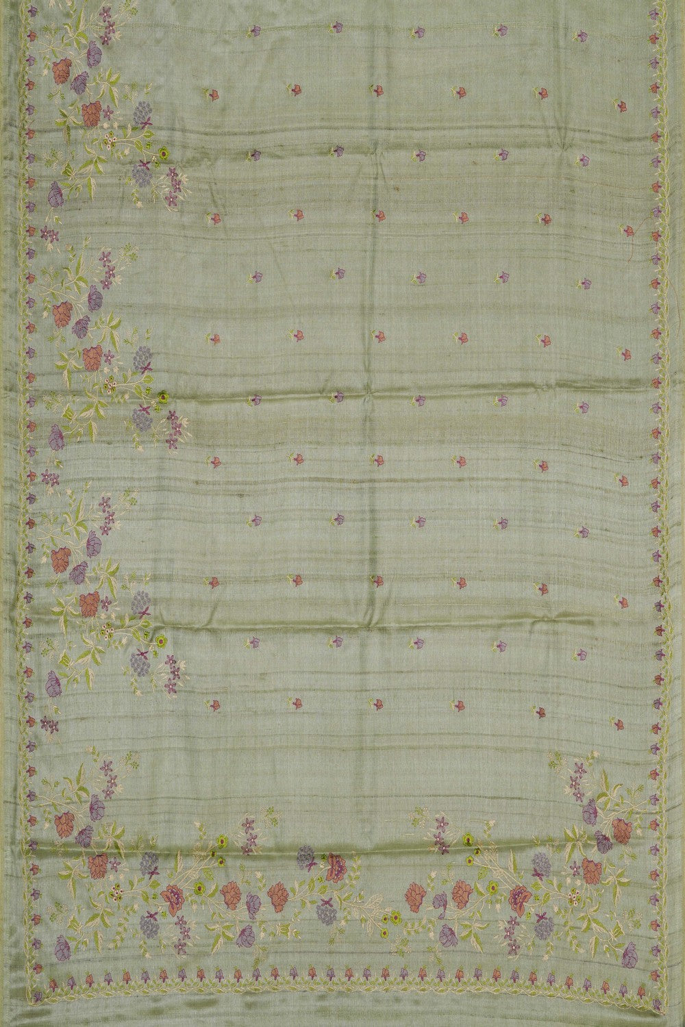 Image of Desi Tussar Silk Embroidery Saree