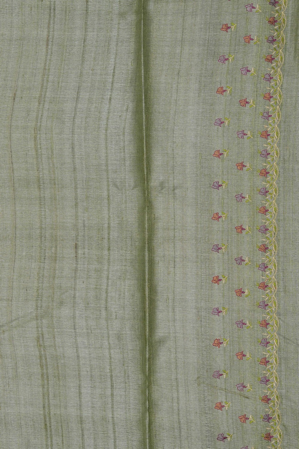 Image of Desi Tussar Silk Embroidery Saree