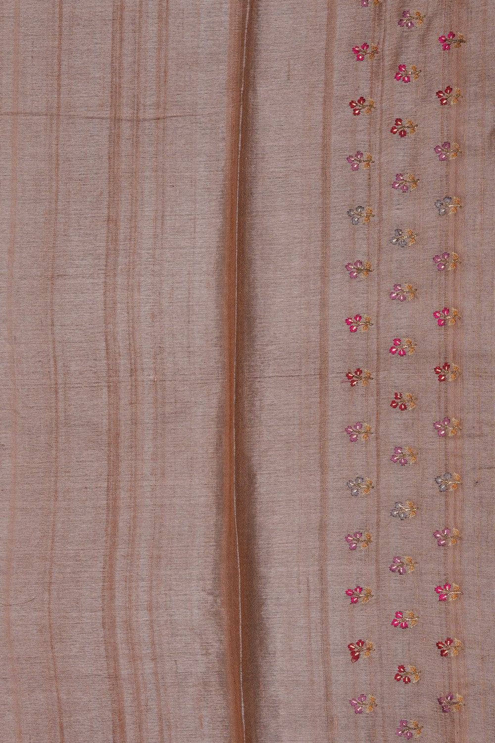 Image of Desi Tussar Silk Embroidery Saree
