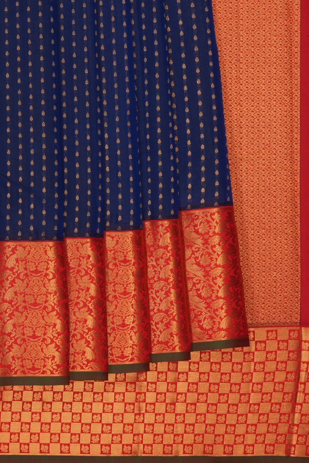 Image of Navy Blue South Silk Saree