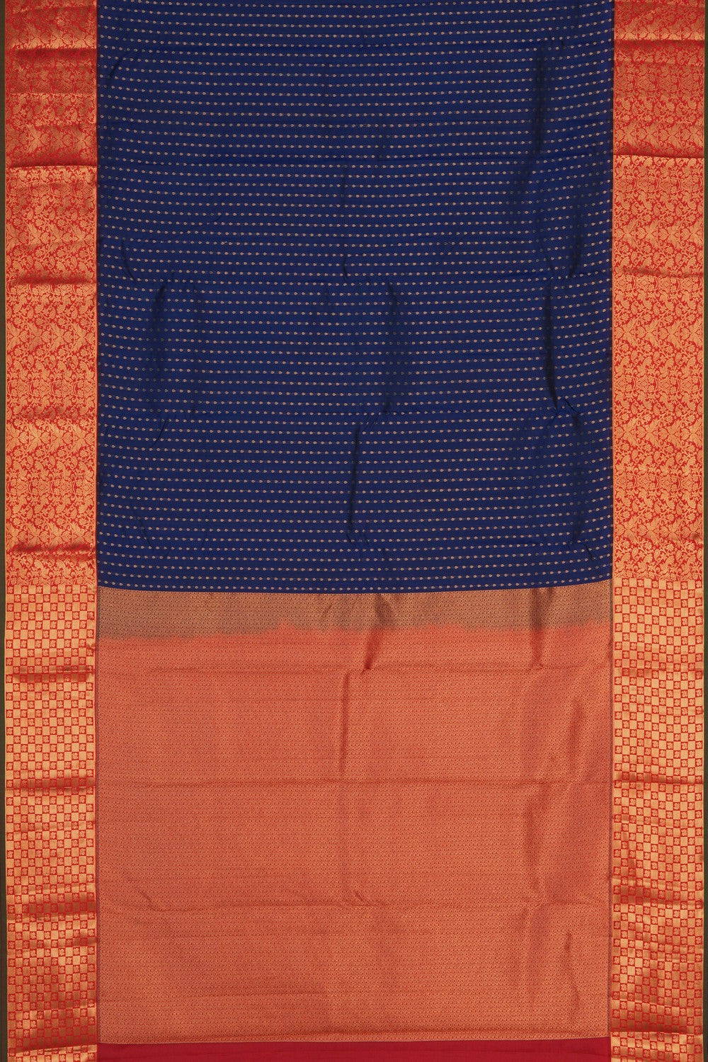 Image of Navy Blue South Silk Saree