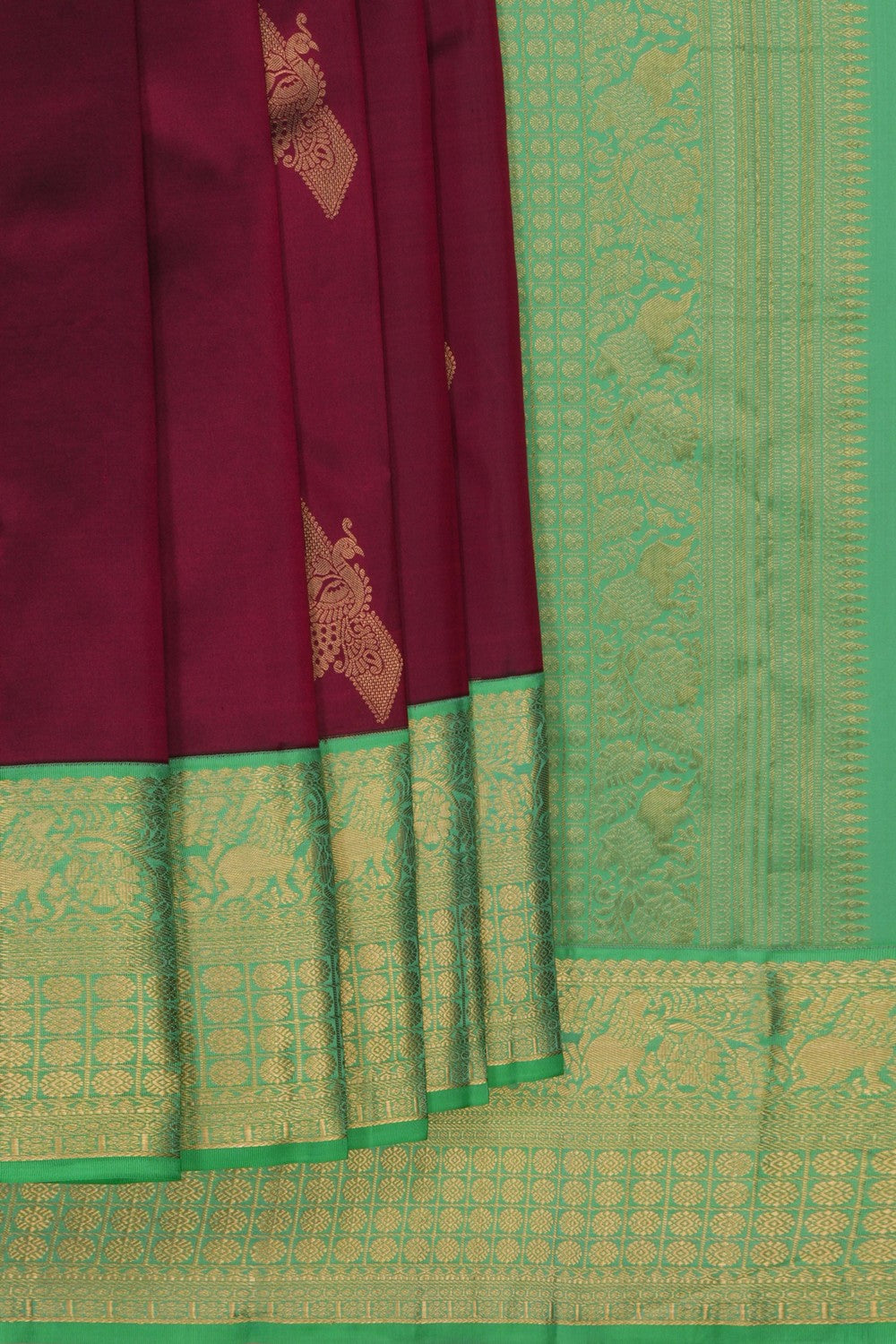 Image of Maroon South Silk Saree