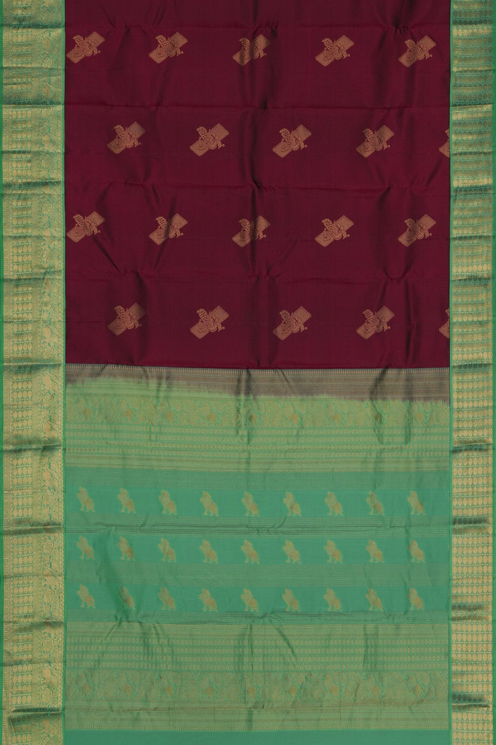 Image of Maroon South Silk Saree