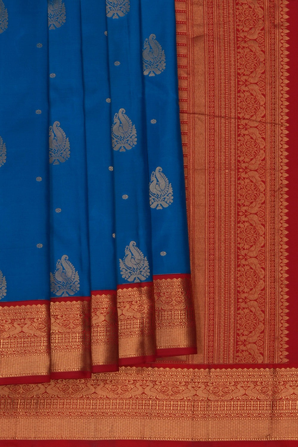 Image of Blue South Silk Saree