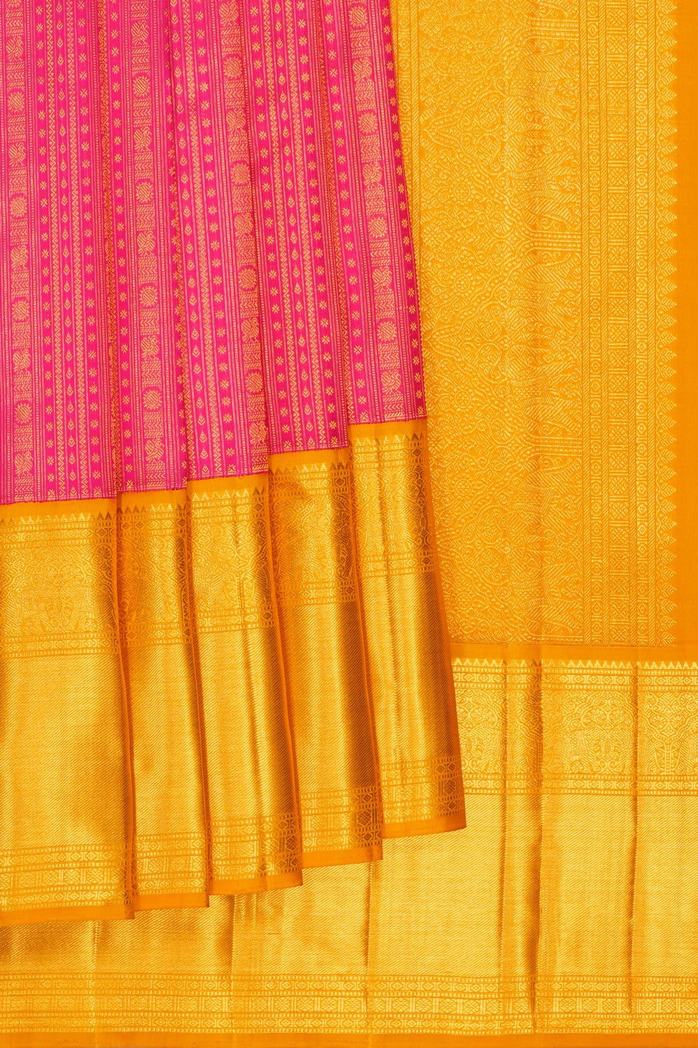 Image of Pink Arani Silk Brocade Saree
