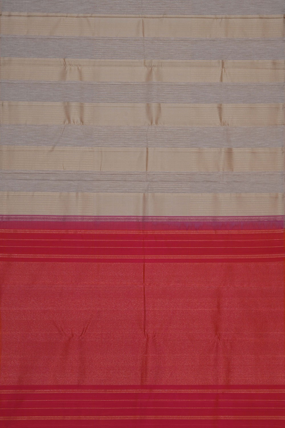 Image of Off-White Linen Arani Silk Saree