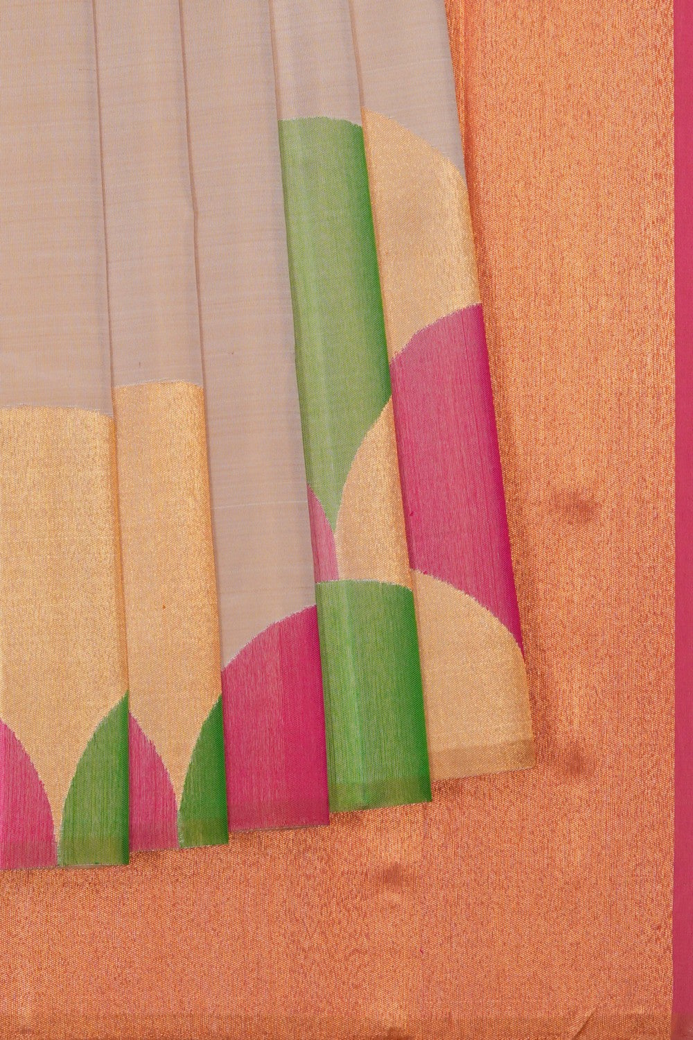 Image of Off-White Arani Silk Saree