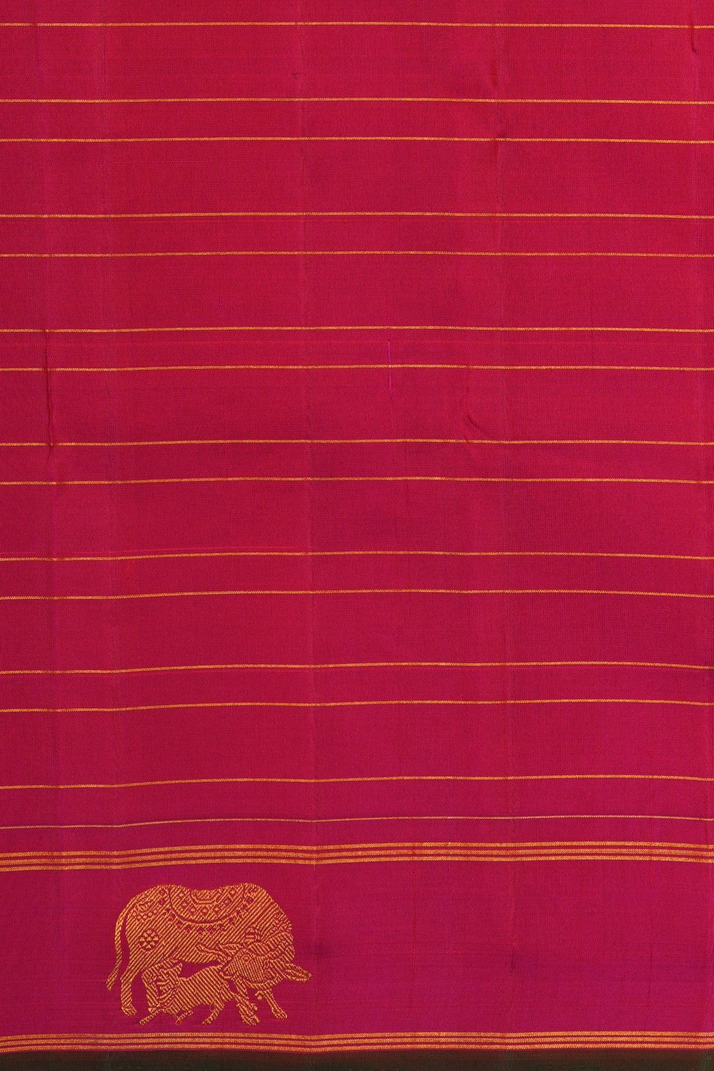 Image of Orange Arani Silk Kattam Saree