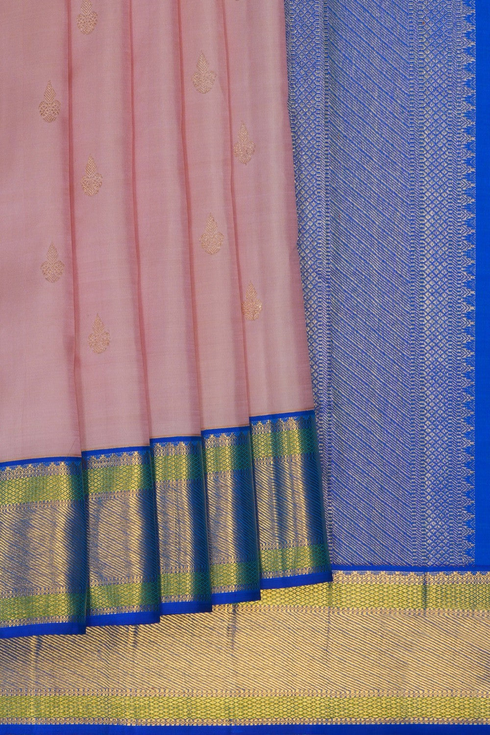 Image of Peach Arani Silk Saree