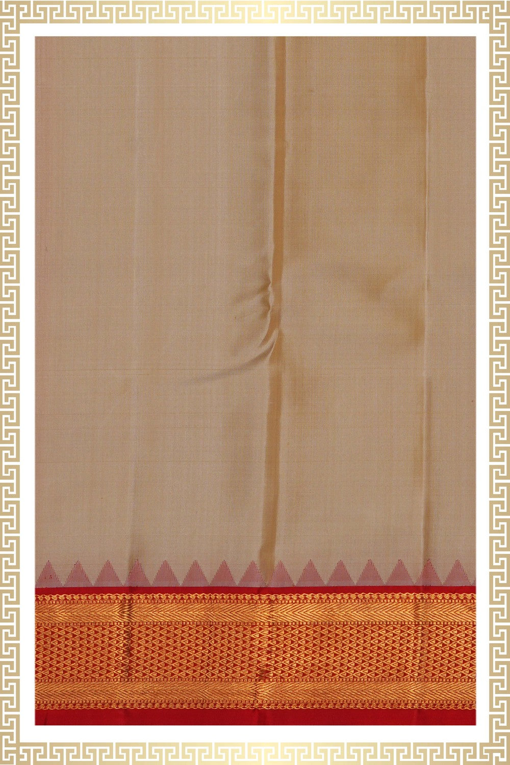 Image of Venkatagiri Silk Dhoti With Kanduva (8 X 4) 3 PCS Set