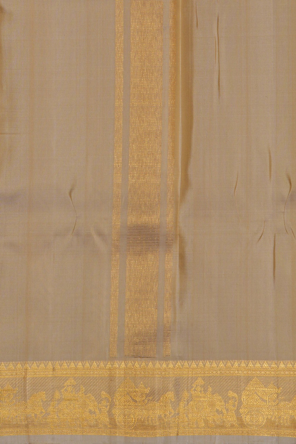 Image of Venkatagiri Silk Dhoti With Kanduva (8 X 4) 3 PCS Set