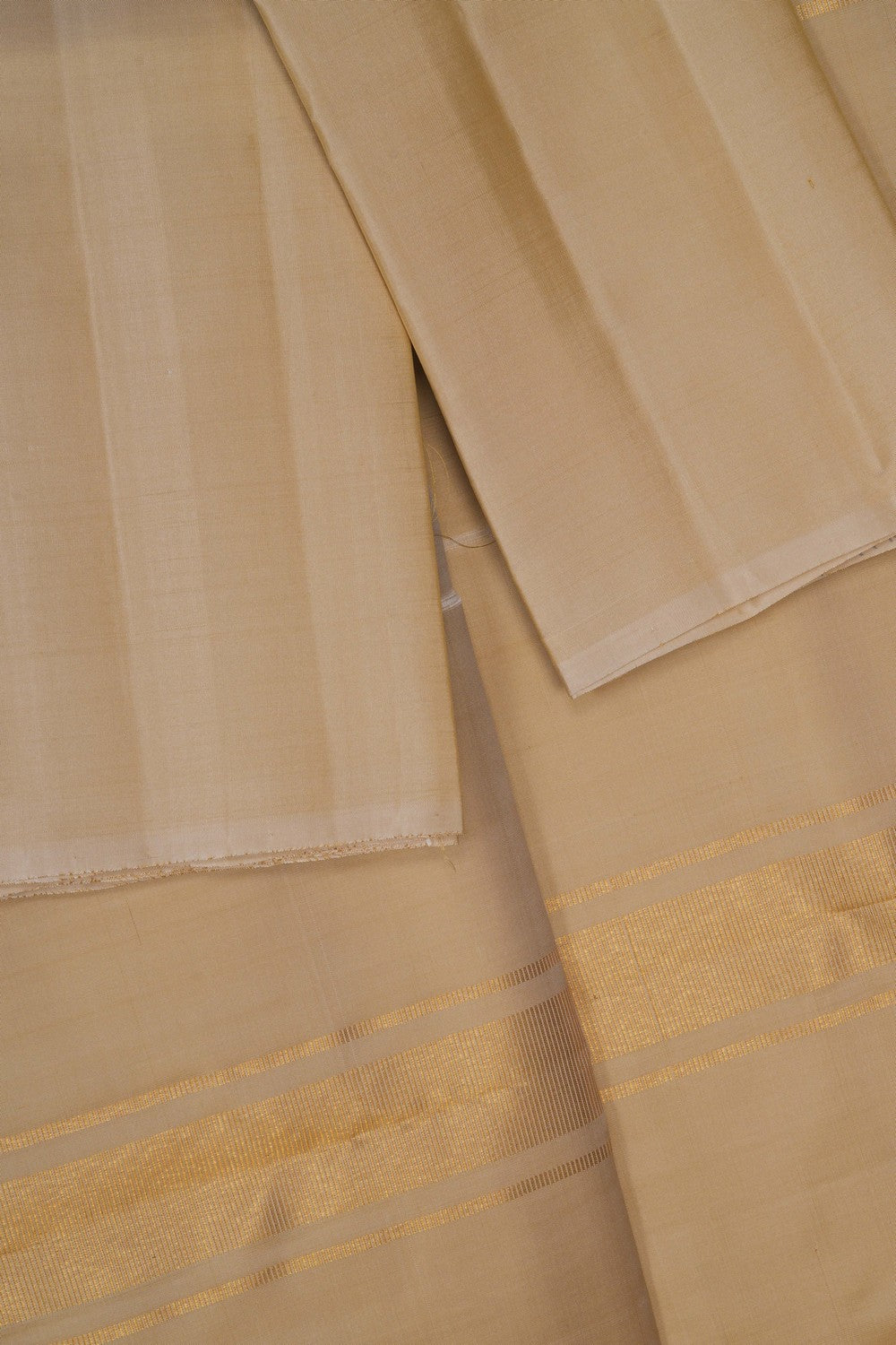 Image of Venkatagiri Silk Dhoti With Kanduva (8 X 4) 3 PCS Set