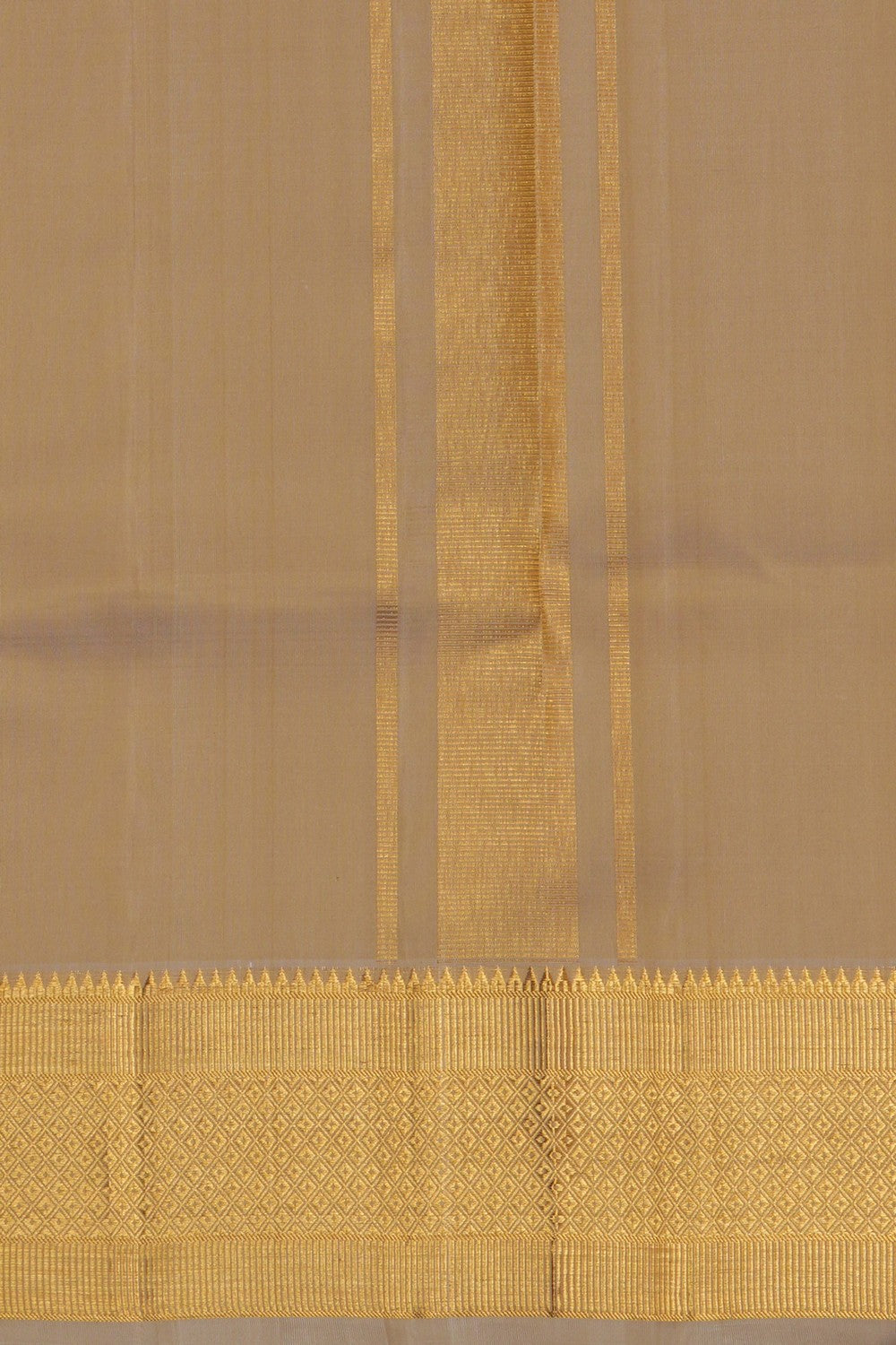 Image of Venkatagiri Silk Dhoti With Kanduva (8 X 4) 3 PCS Set