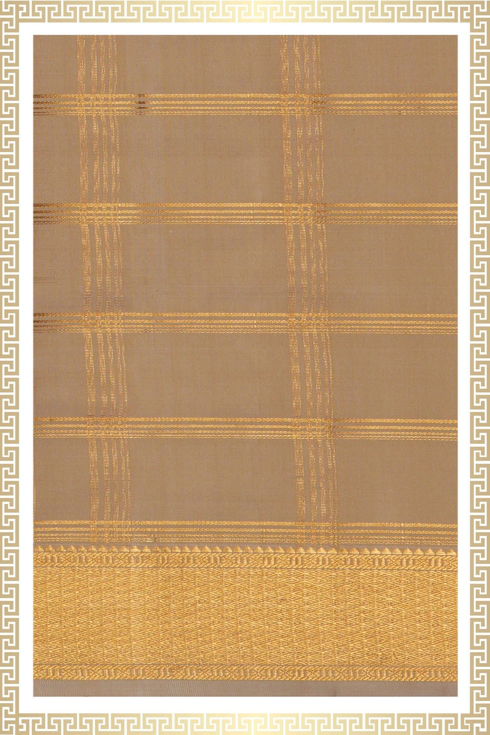 Image of Venkatagiri Silk Dhoti With Kanduva (8 X 4) 3 PCS Set