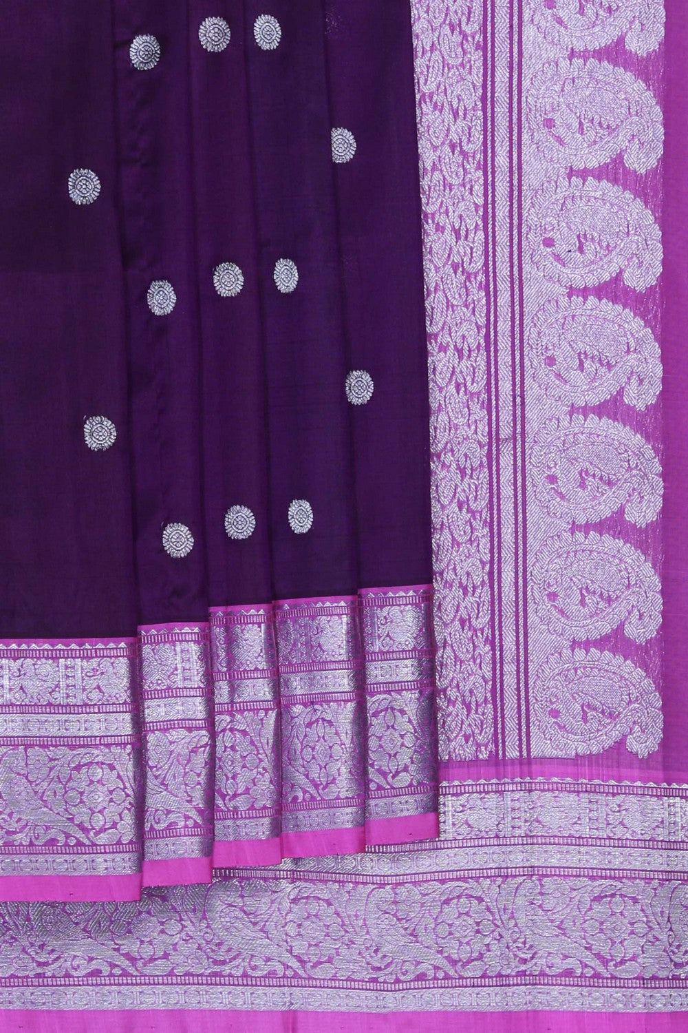Image of Violet Venkatagiri Silk Saree