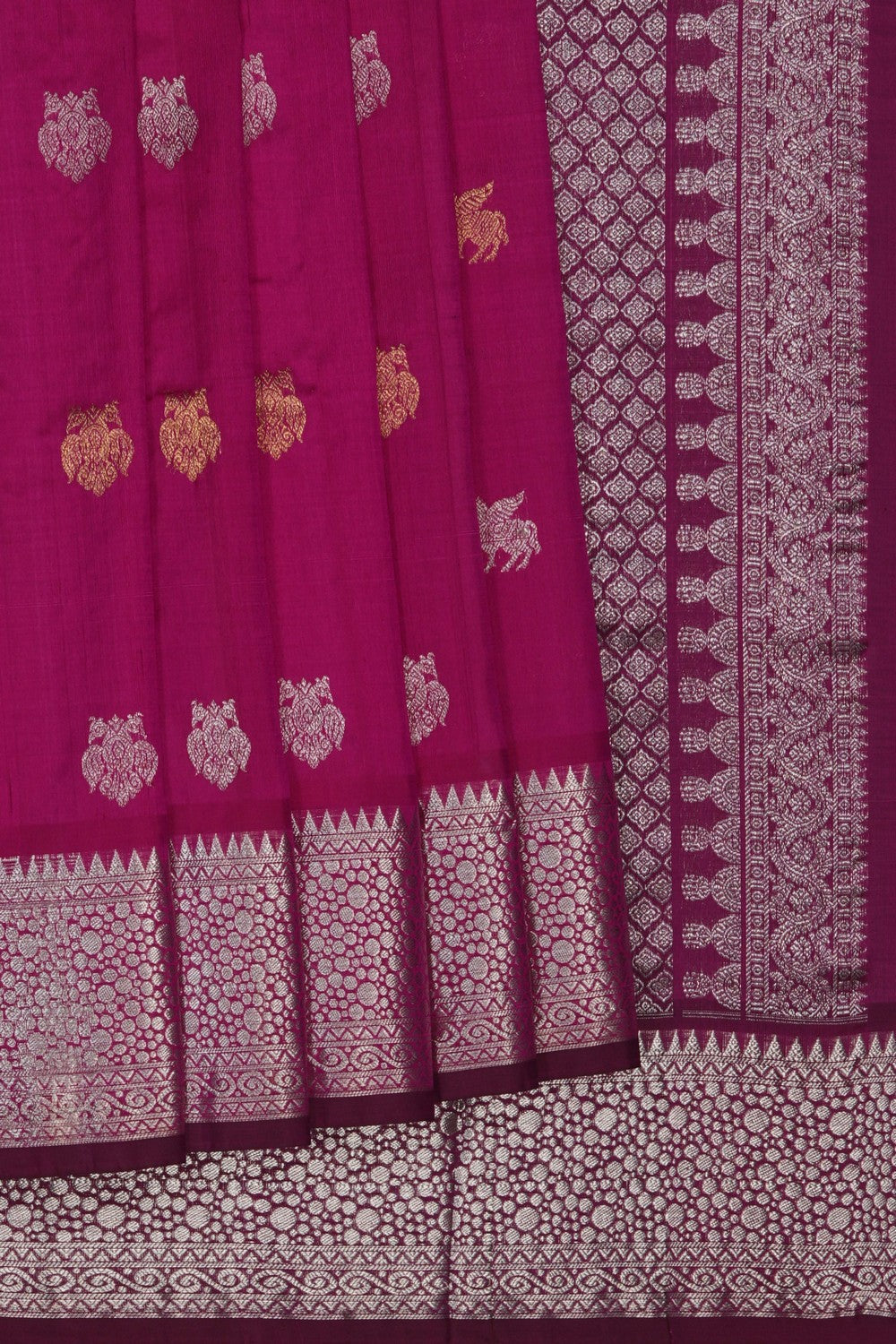 Image of Pink Venkatagiri Silk Saree