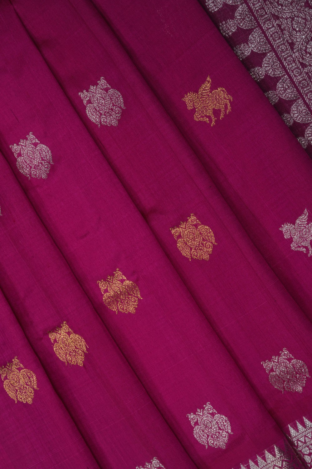 Image of Pink Venkatagiri Silk Saree