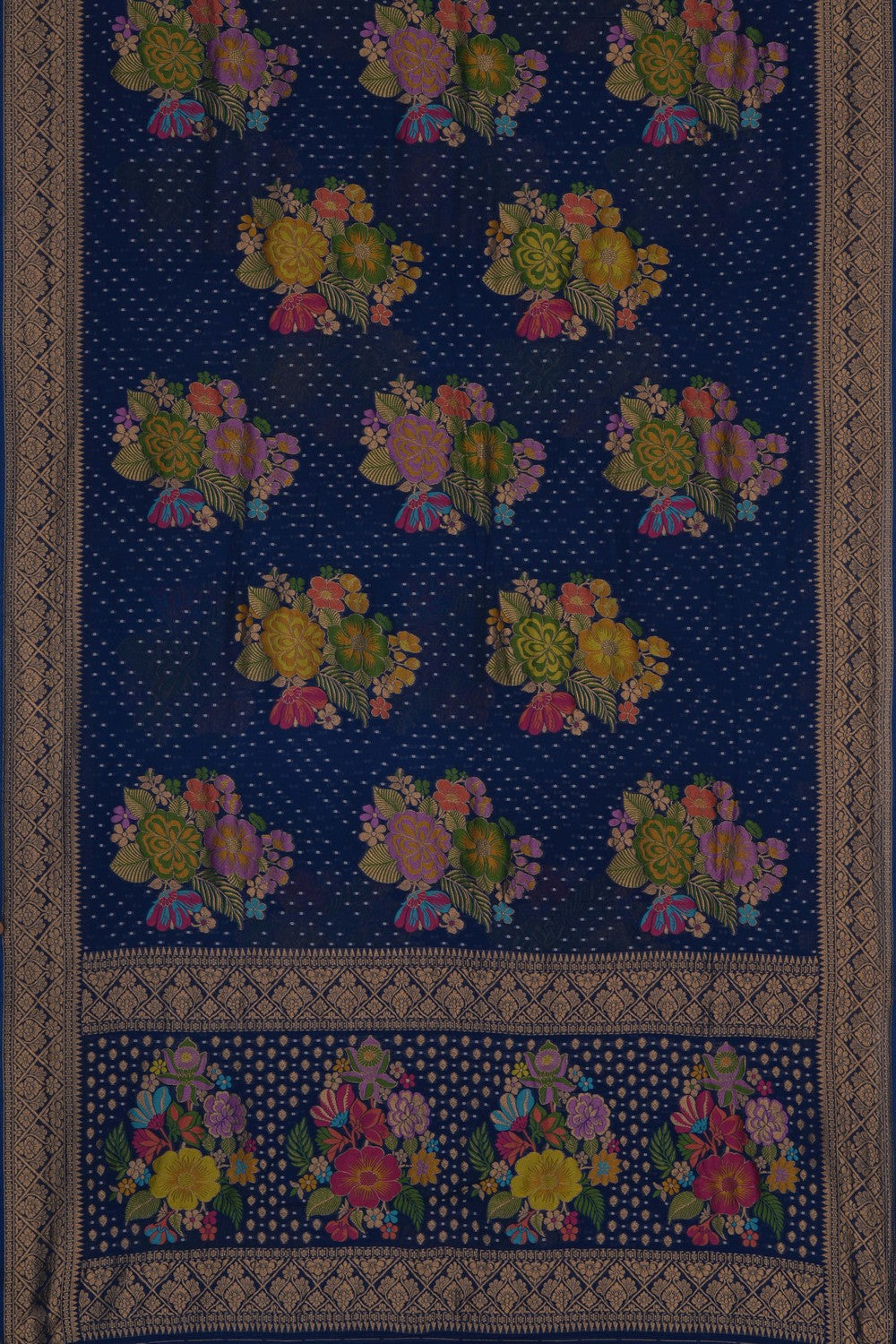 Image of Blue Georgette Saree