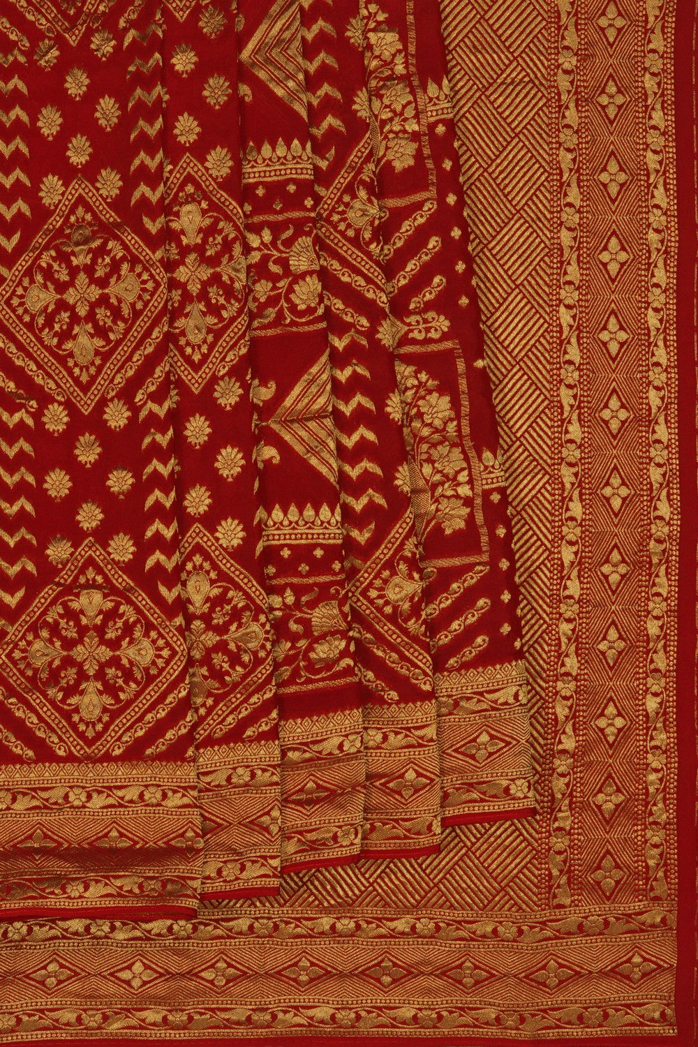 Image of Red Georgette Saree