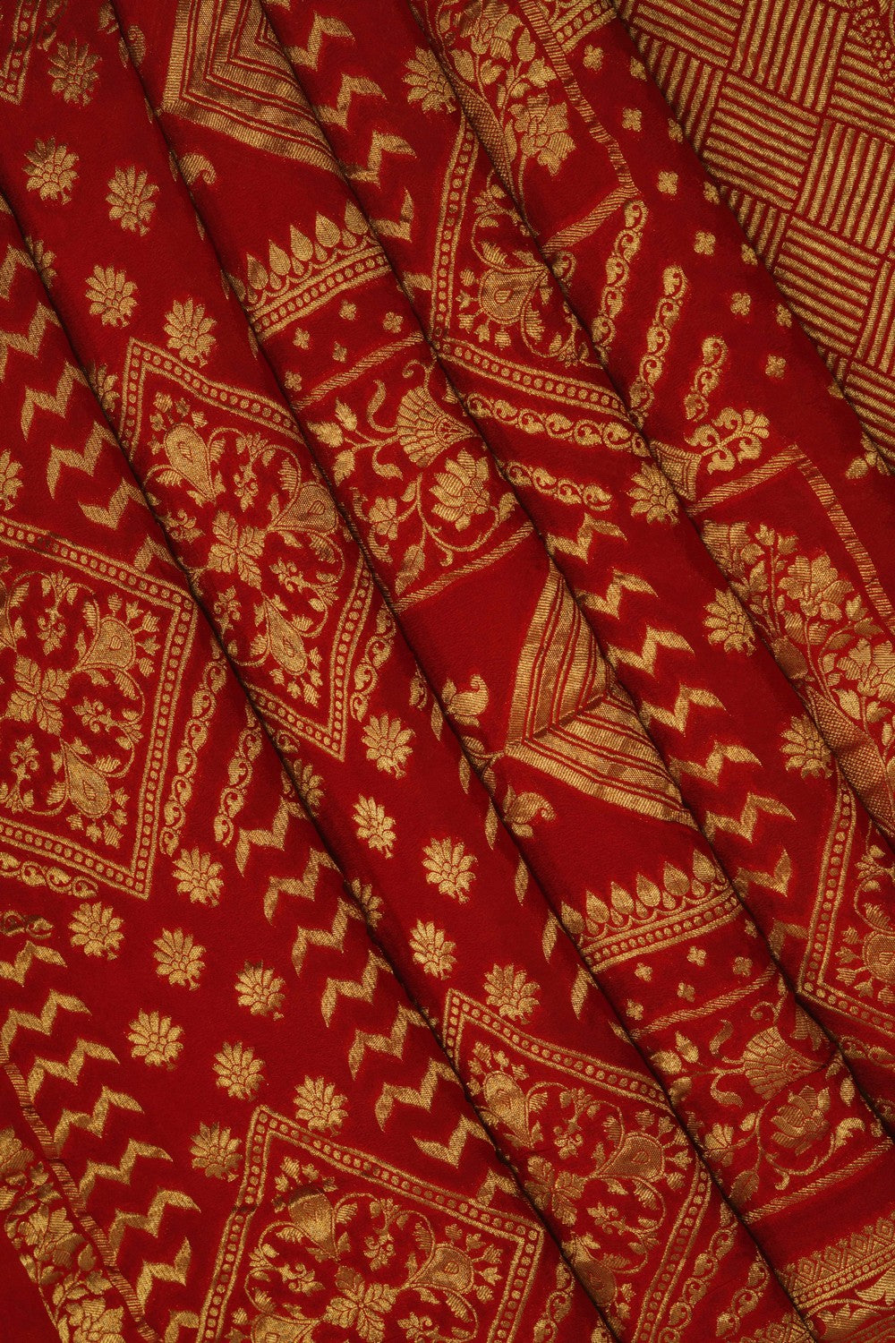 Image of Red Georgette Saree
