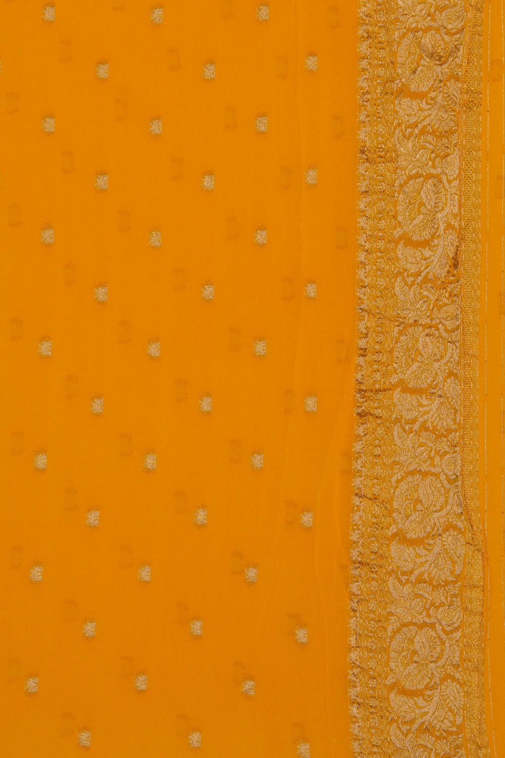 Image of Yellow Georgette Saree
