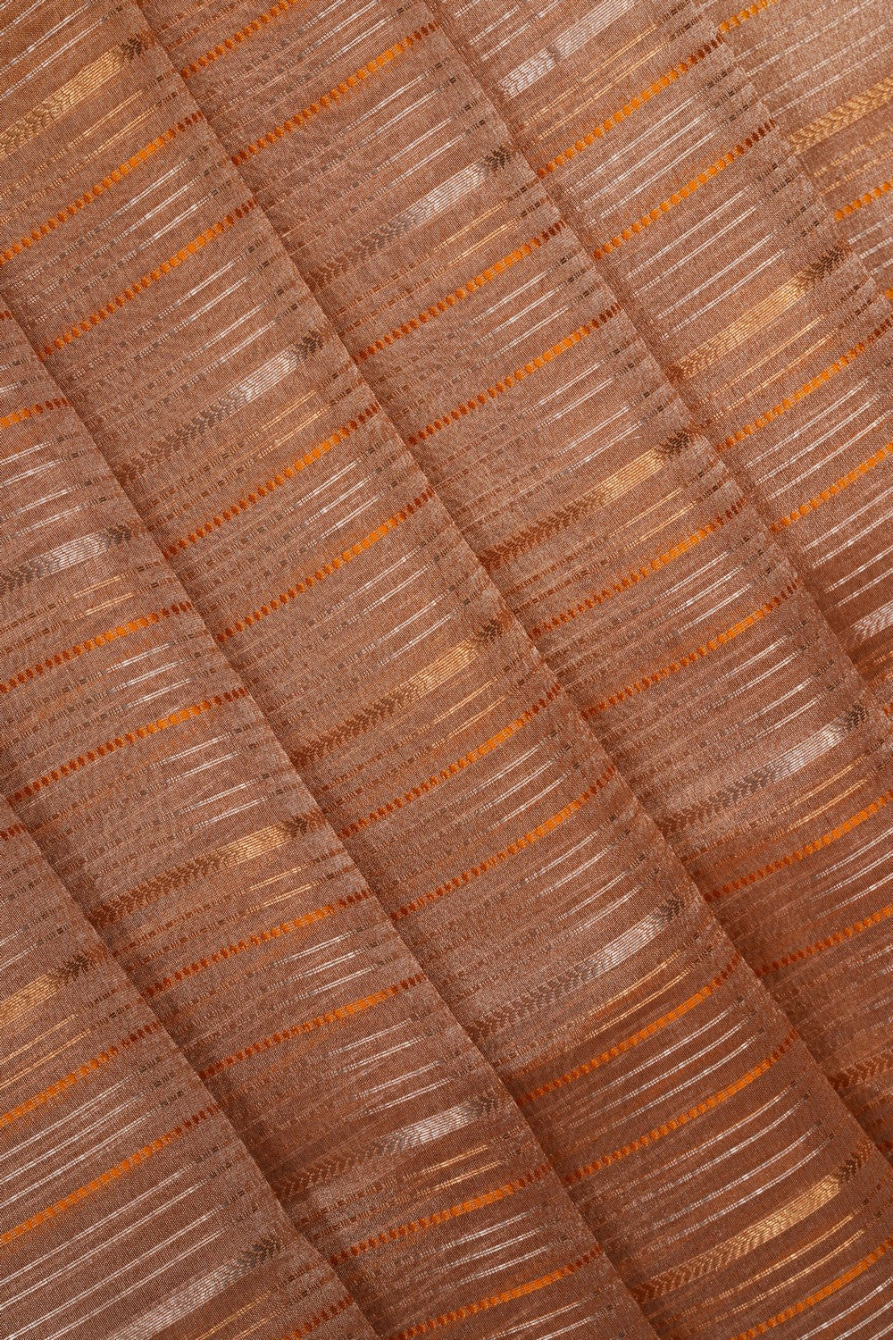 Image of Gold Chanderi Tissue Silk Saree