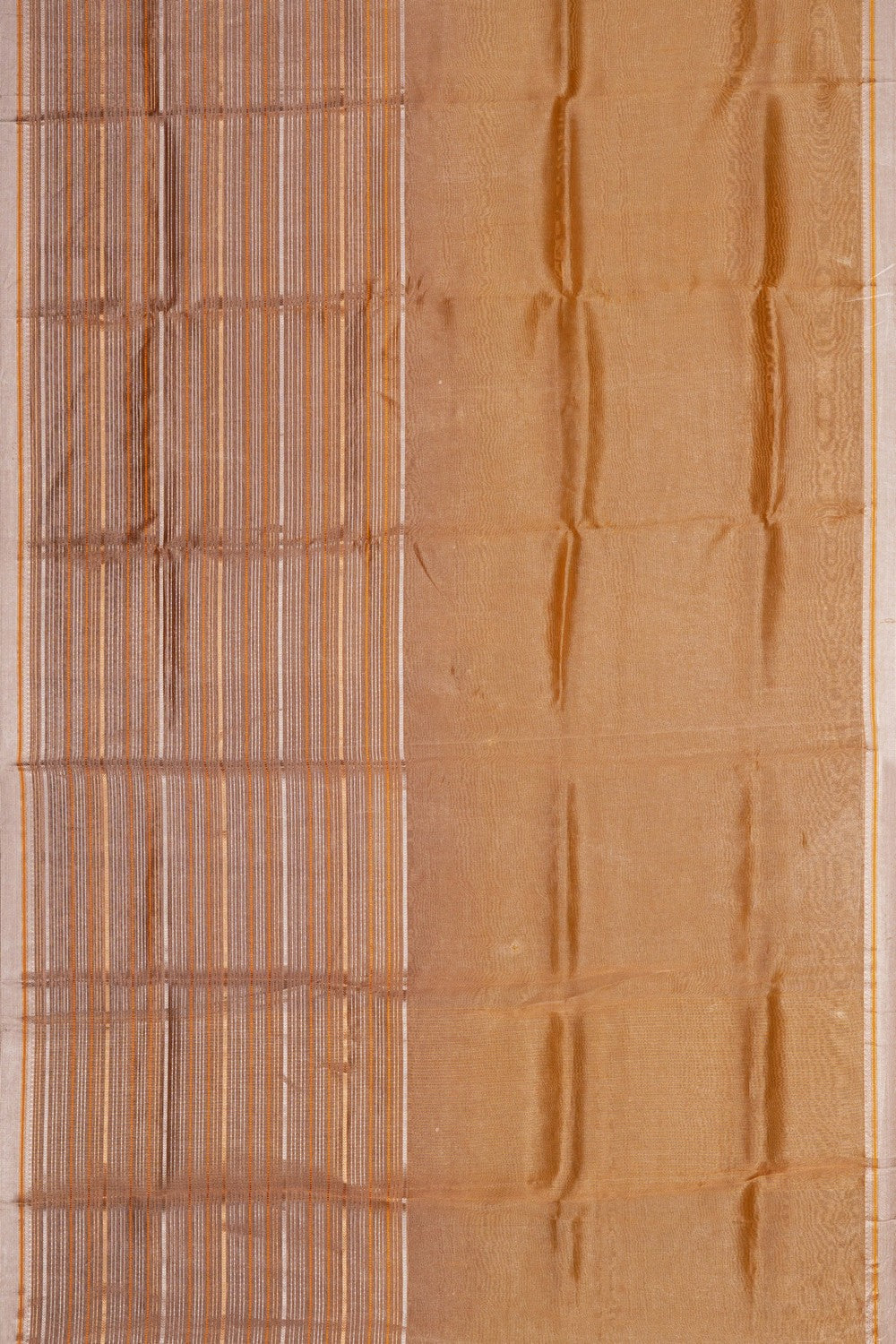 Image of Gold Chanderi Tissue Silk Saree