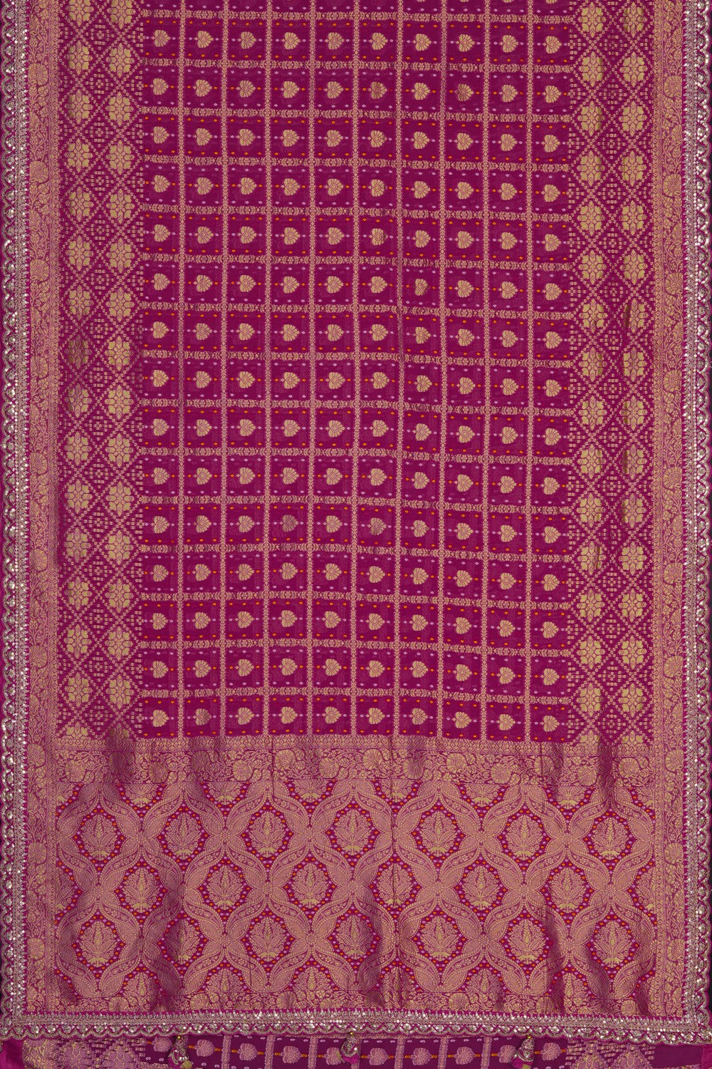 Image of Pink Beautiful Embroidered Georgette Saree