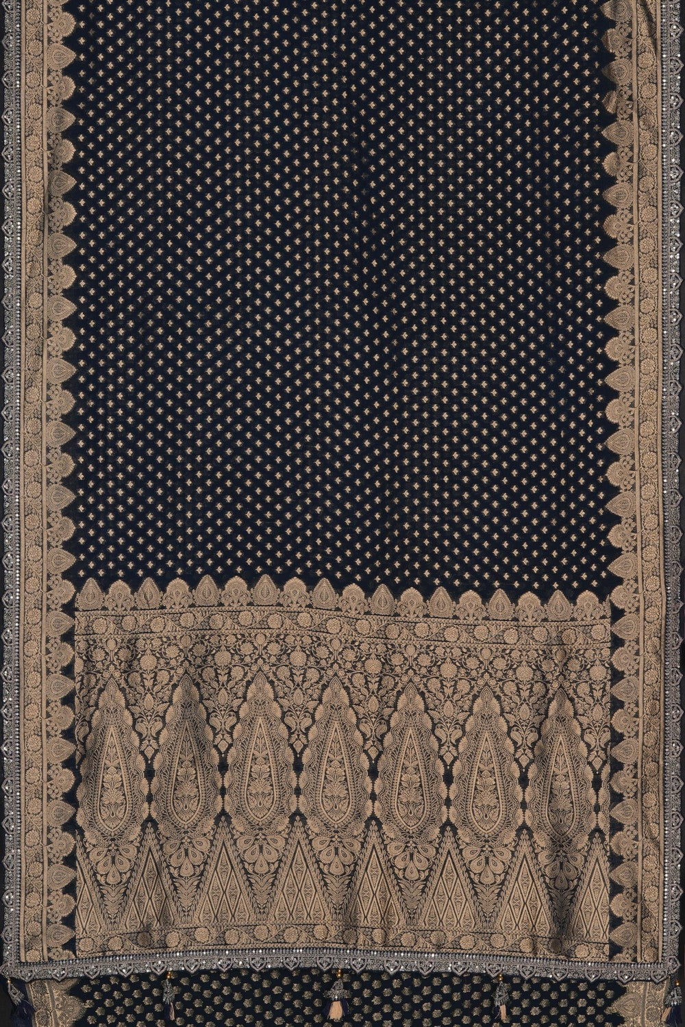 Image of Blue Beautiful Embroidered Georgette Saree