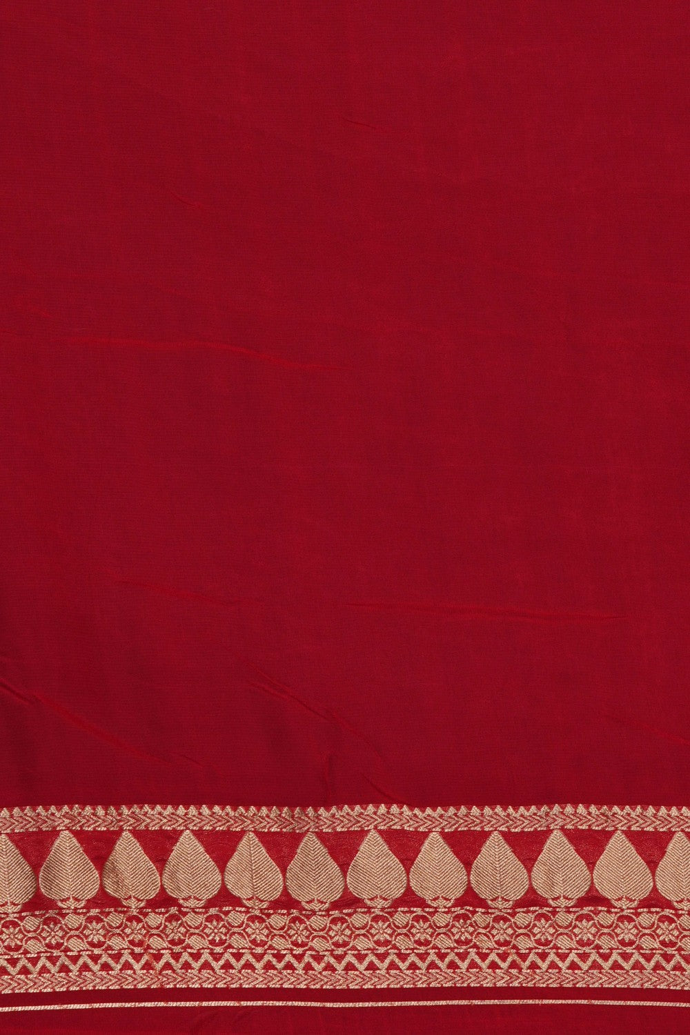 Image of Red Beautiful Embroidered Georgette Saree